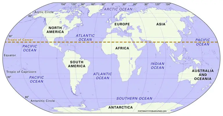 Tropic of Cancer Map with Earth Map in PDF