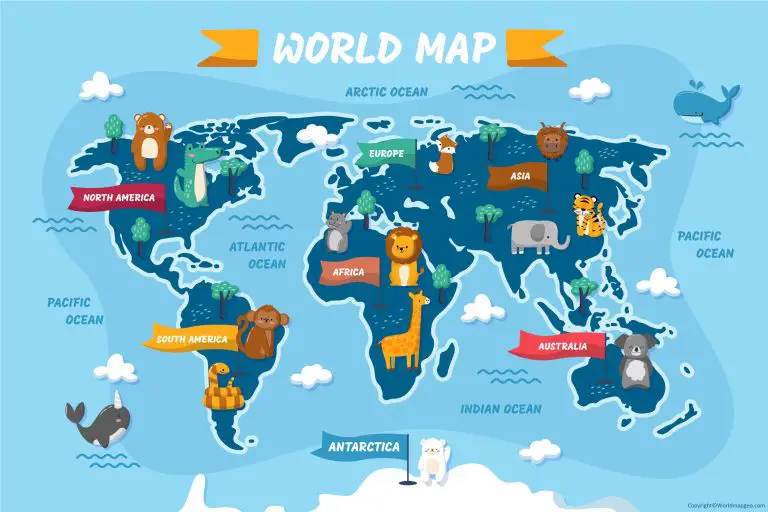 World Map for Kids Printable, Interactive, and Blank