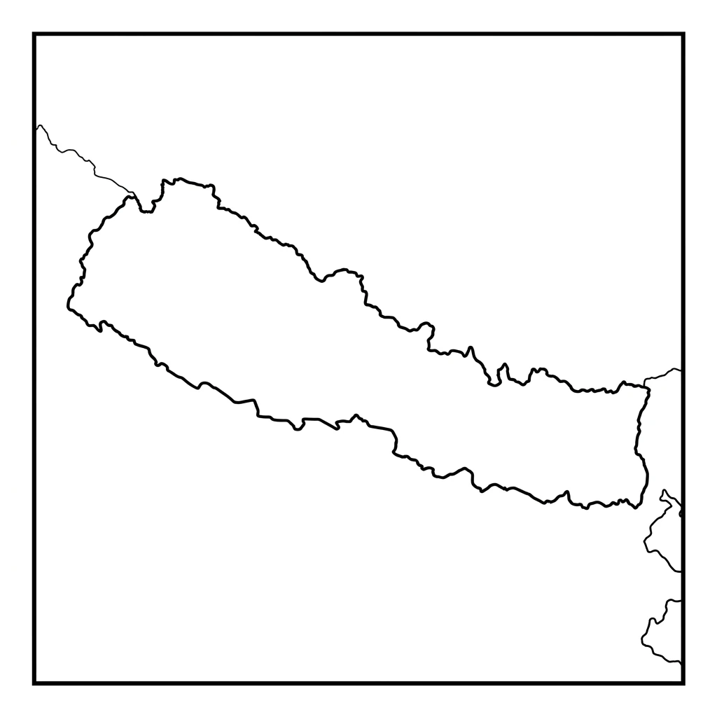Blank Map of Nepal