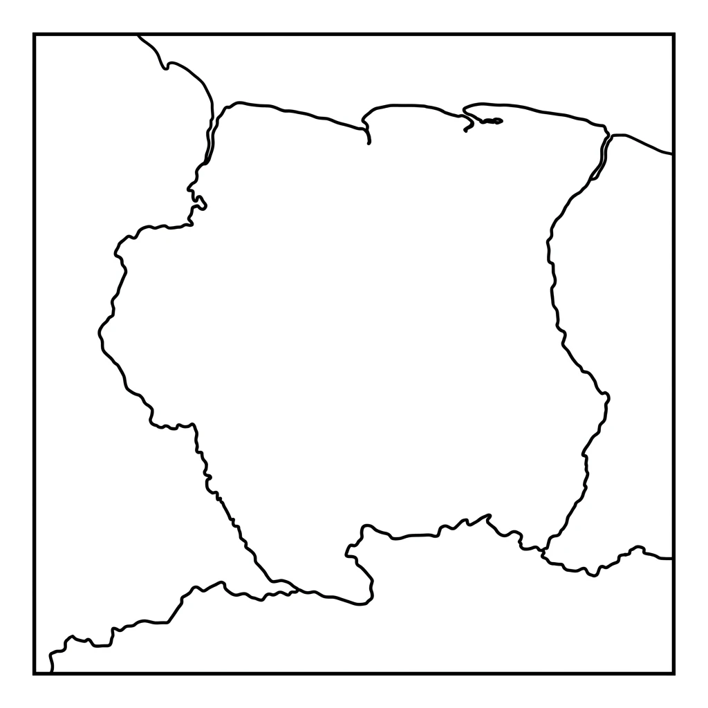 Blank Map of Suriname