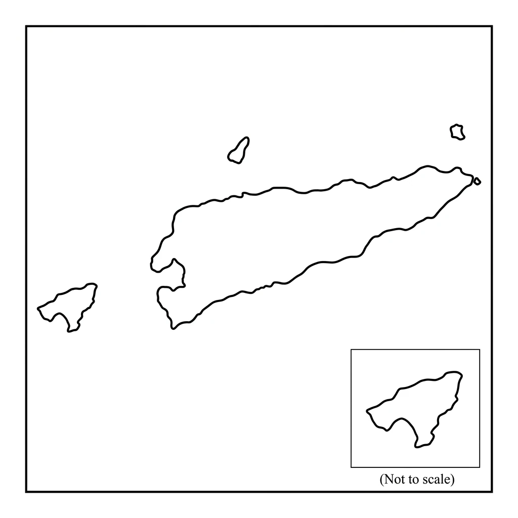 Blank Map of Timor-Leste - Timor-Leste Map Outline