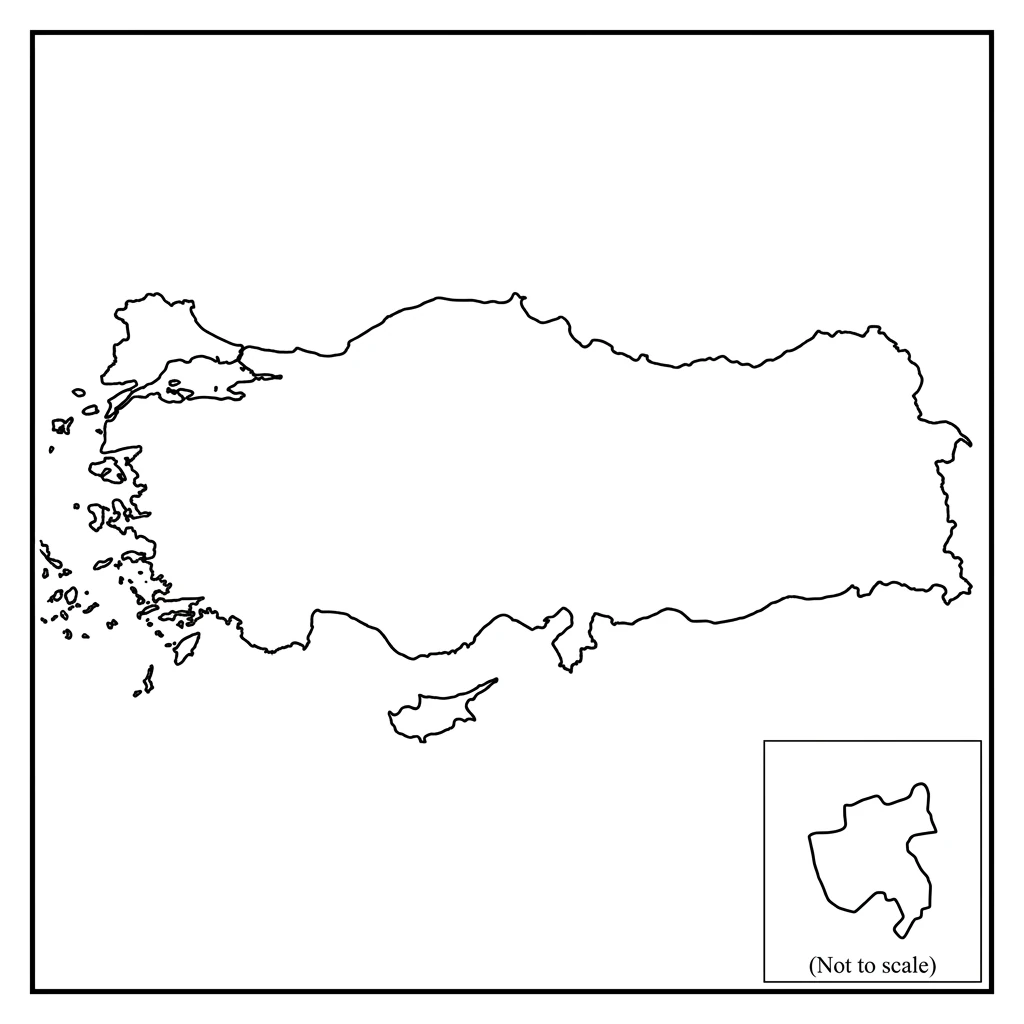Blank Map of Turkey - Turkey Map Outline