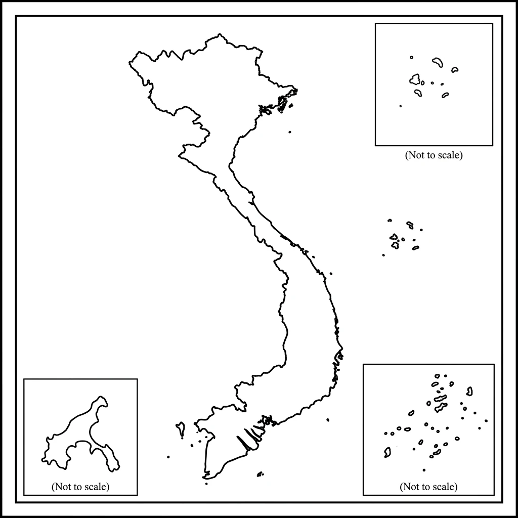 Blank Map of Vietnam