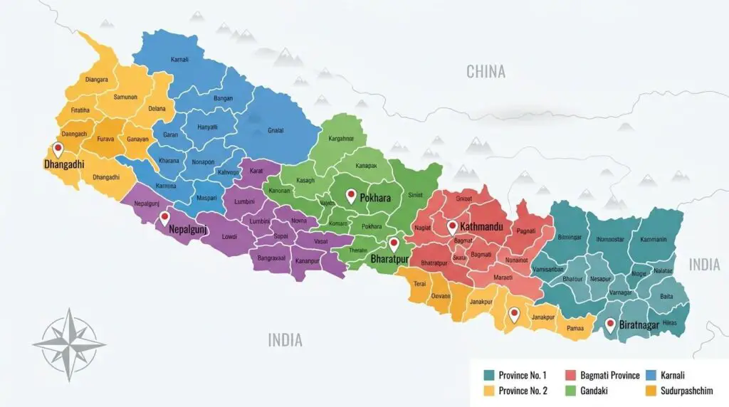 Blank Map of Nepal